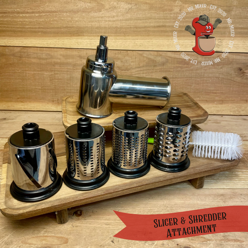Slicer/Shredder Attachment (Stainless Steel) — Mr. Mixer